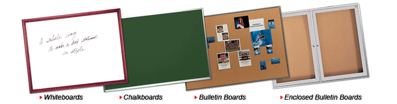 Whiteboards, Chalkboards, Bulletin Boards, and Enclosed Bulletin Boards